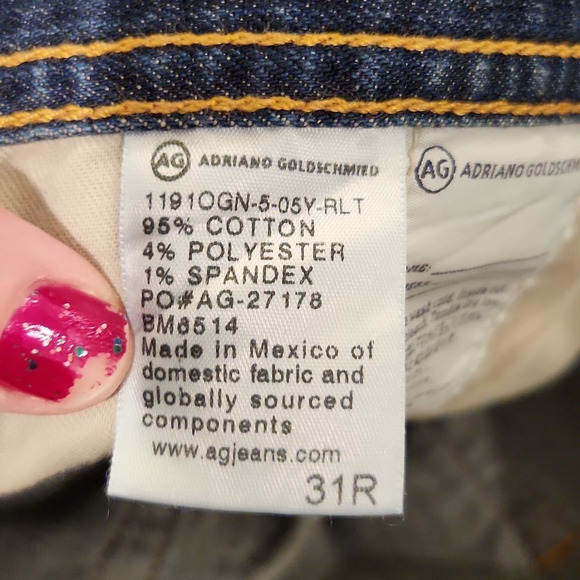 Dark wash "the nomad" modern straight AG jeans size 31R! - Picture 3 of 11